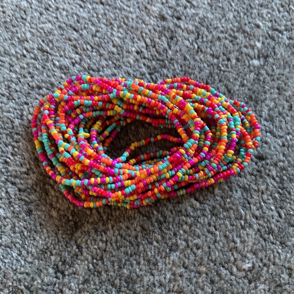 Bunch of beaded bracelets